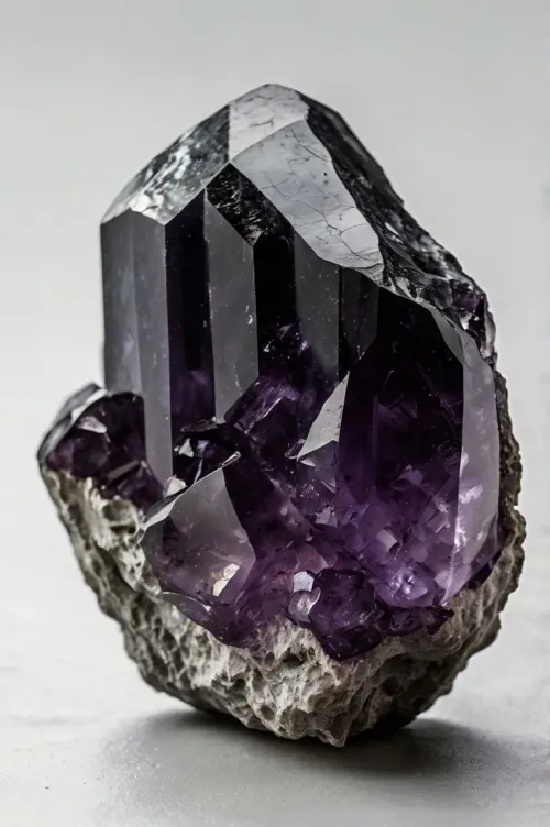Amethyst charging under moonlight