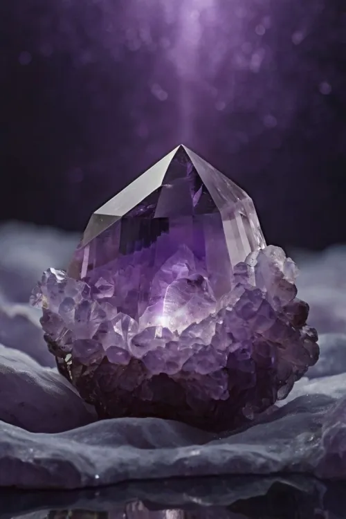 What is the connection between amethyst and the third eye chakra?