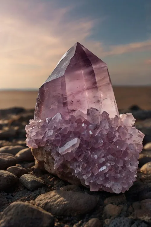 Amethyst jewelry under professional lighting