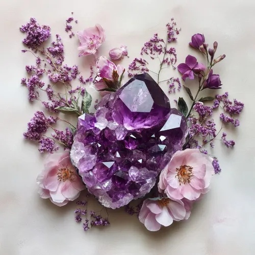 Cross-section diagram of amethyst geode formation