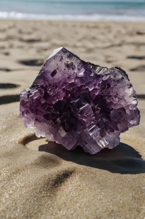 Faceted amethyst gemstones showing color variation