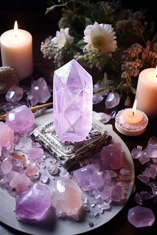 Faceted amethyst showing characteristic crystal faces and refractive properties