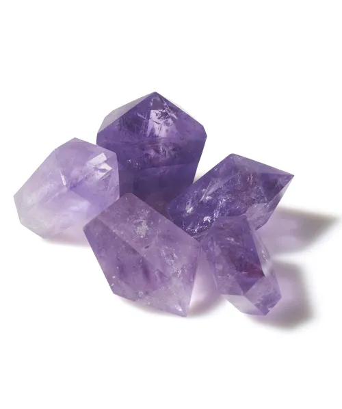 Polished amethyst showcasing vitreous luster