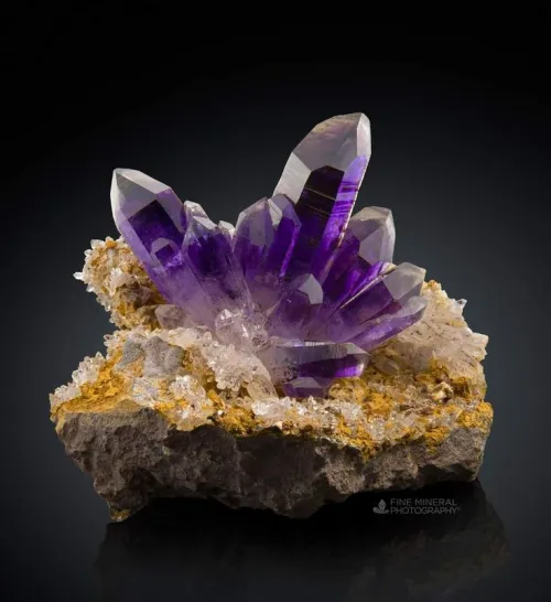 A collection of cleaning supplies for amethyst, including a soft brush, mild soap, a microfiber cloth, and a bowl of lukewarm water.